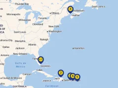 Mapa plavby